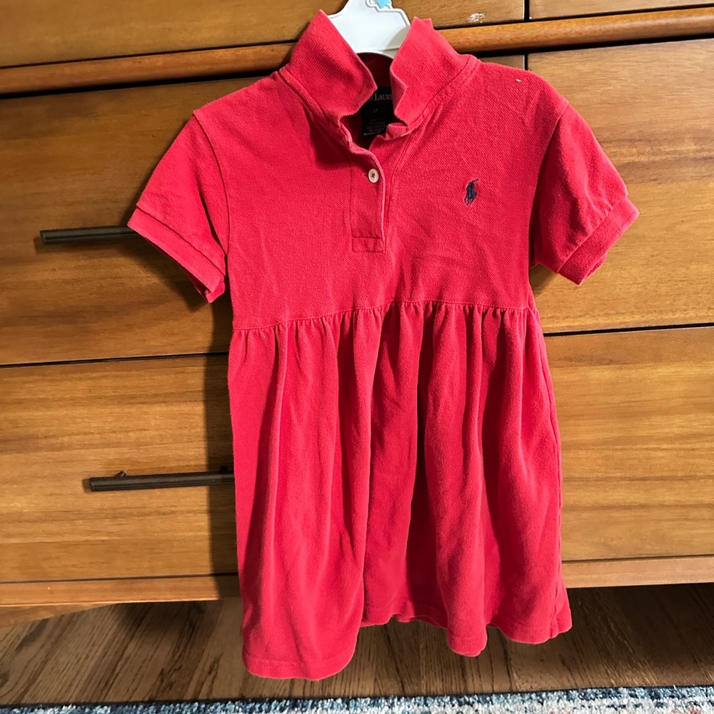 Ralph Lauren Kids Red Polo Dress, 3T